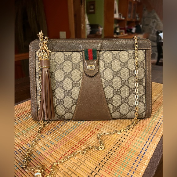 Authentic Gucci Ophidia Supreme Clutch 3 way Beautiful Rare size 9” 🤩🤩🤩 - Picture 10 of 11